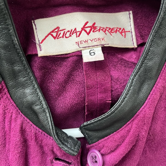 VTG Leather/Suede Designer Coat SO COOL!!! - Picture 7 of 13